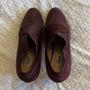 Clarks Women's Burgundy Booties